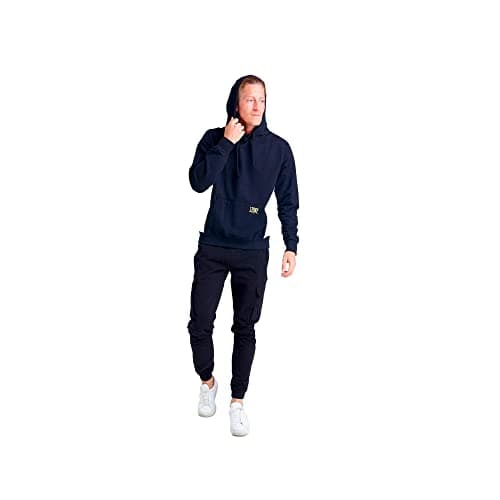 LEONE 1947 Sweat-shirt Homme Zippé Capuche College Ash Noir (09) Mporte confort & style aux activités quotidiennes