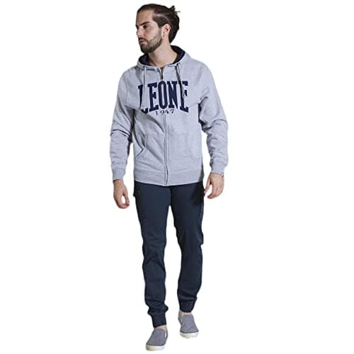 LEONE 1947 Sweat à Capuche zippé pour Homme en Séduction HiverChauffant