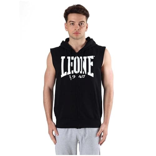 LEONE 1947 Sweat À Capuche Fermeture Éclair Homme Sans Manches - Fonctionnelle et Stylish - M320T8F10