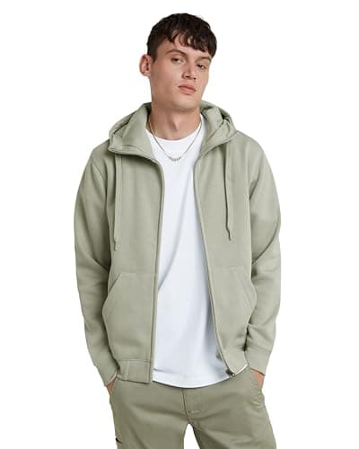 G-STAR RAW Homme Sweatshirt à Capuche Premium - Confort Élevé, Style Urbain, 100% Coton Bio — Gris (Wrought Iron D16122-c235-g284)