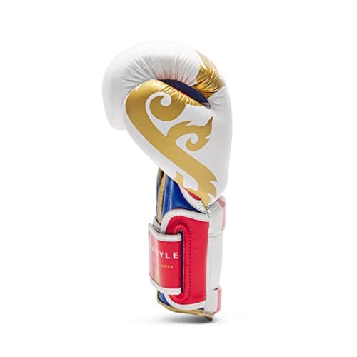 Gants de boxe Leone Thai Style Blanc pour Combattants Professionnels en Salon de Boxe