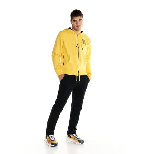 LEONE 1947 Sweat-Shirt Homme Capuche Zip - Étanche Léger Confort Sport Loisirs Grande Taille Sweat à Capuche Respirant