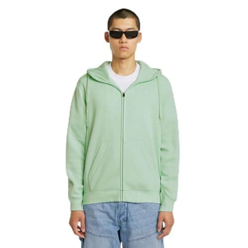 G-STAR RAW Homme Sweatshirt à Capuche Premium - Confort Élevé, Style Urbain, 100% Coton Bio — Vert (Birds Egg Green D16122-c235-g992)