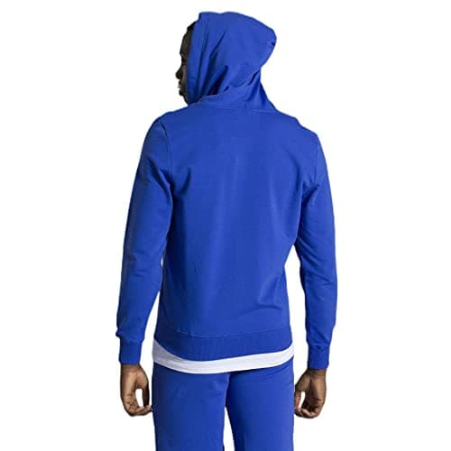 LEONE 1947 Sweat-Shirt caché Homme - Avec Capuche et Zip - Chaussée en Hiver - Chauffant - Lymphoedème - Taille M - Blan