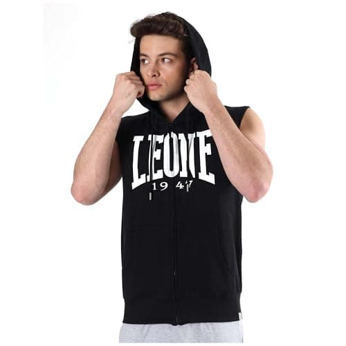 LEONE 1947 Sweat À Capuche Fermeture Éclair Homme Sans Manches - Fonctionnelle et Stylish - M320T8F10