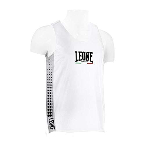 LEONE 1947 Gilet de Boxe Homme Respirant en PVC Durable pour Novices et Compétition 100% Secure — Blanc