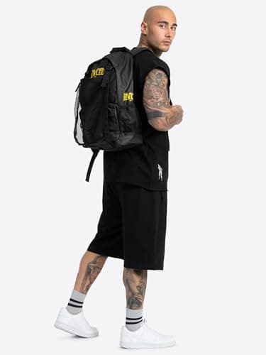 Sac à dos Benlee PACCO noir/jaune, polyvalent, étudiant, quotidien, confortable, sans taille spécifique, séduisant