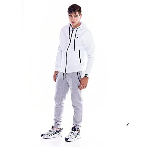 LEONE 1947 Sweat-shirt Homme Capuche Full Zip Icône Soft Basic Noir Taille Élégante Taille Adéquate Événements Jours De