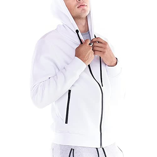 LEONE 1947 Sweat-shirt Homme Capuche Full Zip Icône Soft Basic Noir Taille Élégante Taille Adéquate Événements Jours De