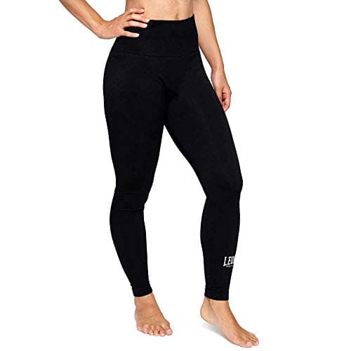 LEONE 1947 Logo Leggins Femme en Coton Élégants pour la Vie Daily Modelle Unique Taille Haute Mix & Match