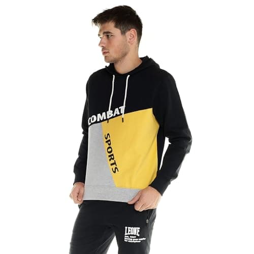 LEONE 1947 Sweat-shirt pour homme Color Block Active Oversized pour Homme Sport