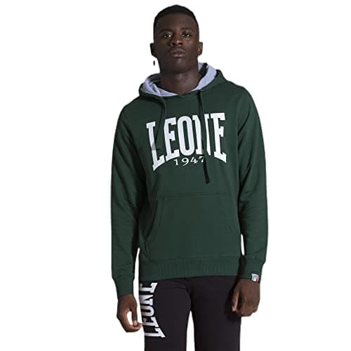 LEONE 1947 Sweat à Capuche pour Homme pour Sport et Daily Wear Fonctionnalité Élégante et Confortable L-Slim Fit 3XL — Vert Forêt (24)