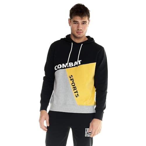 LEONE 1947 Sweat-shirt pour homme Color Block Active Oversized pour Homme Sport