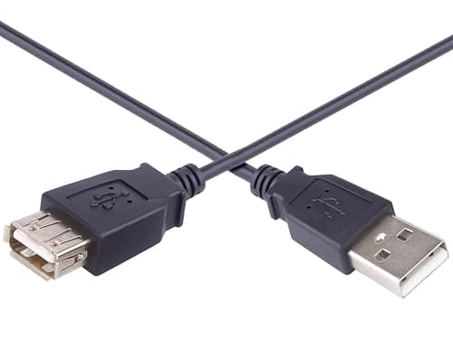 Premium USB |0 Rallonge 480 Mbit/s, Câble de Charge et Données 5m, Type A Femelle vers Mâle 4 Broches Double Blindage No