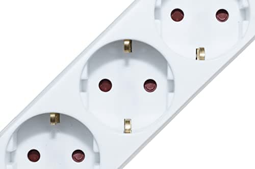 Multiprise Meister 3 voies blanche 5 m TIDO 7430250 - câble en plastique - usage intérieur