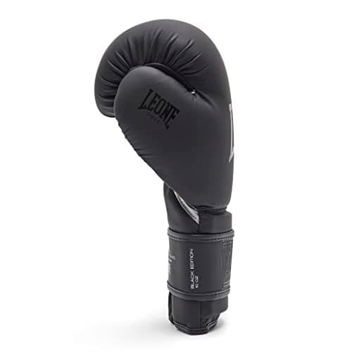 Leone 1947 Gants de Boxe Noirs et Blancs pour Professionnels en Combat