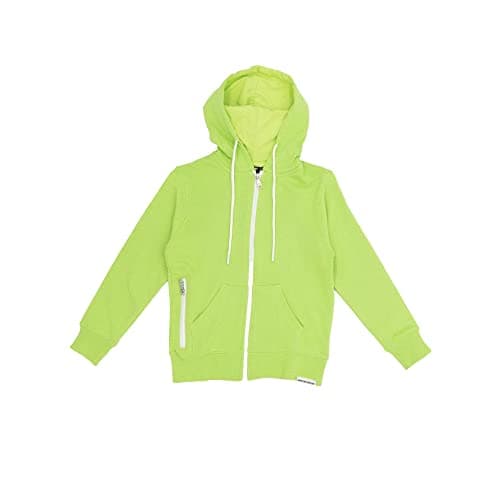 LEONE 1947 Sweat à capuche avec fermeture éclair Fight Fluo - Vert néon (142N), Taille L