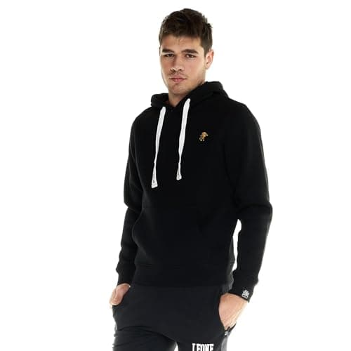 LEONE 1947 Sweat à Capuche Homme Soft Bi-stretch - Confort Élevé pour Hommes Actifs - Grande Taille réglable