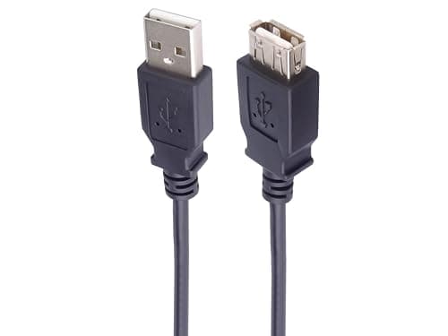 Premium USB |0 Rallonge 480 Mbit/s, Câble de Charge et Données 5m, Type A Femelle vers Mâle 4 Broches Double Blindage No