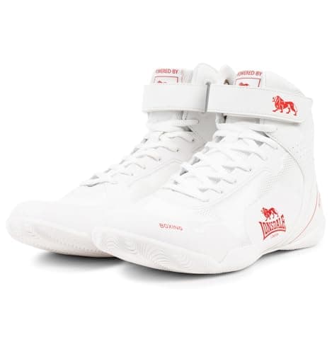 Lonsdale – Chaussures de Boxe Mixte pour Hommes et Femmes – Soutien Léger et Durable — Blanc Rouge