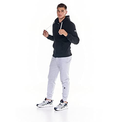 LEONE 1947 Sweat-shirt pour homme Full Zip Noir Usage quotidien confortable et tendance