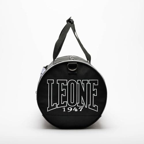 Sac de sport Leone 1947 Iconic Noir - Entraînement Gym Fitness Arts Martiaux Voyage, Noir 60x32_cm