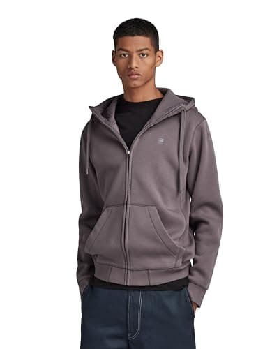G-STAR RAW Homme Sweatshirt à Capuche Premium - Confort Élevé, Style Urbain, 100% Coton Bio — Gris (Rabbit D16122-c235-g077)