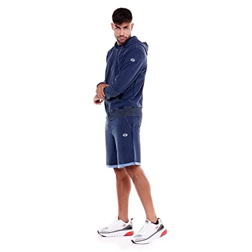LEONE 1947 Sweat à capuche Indigo Blue Homme Denim Wash M
