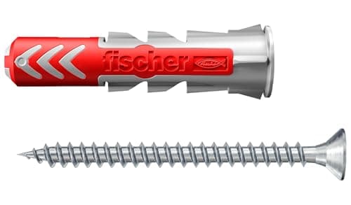 Cheville fischer bi-matière DUOPOWER 5x25 vis/Boîte de 50 pour tous les travaux maison