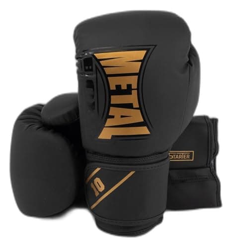 Gants de boxe métal pour débutant usage en salle de gymíchinar fouilles d'intérieur USBichaillation en direct — Noir/Or