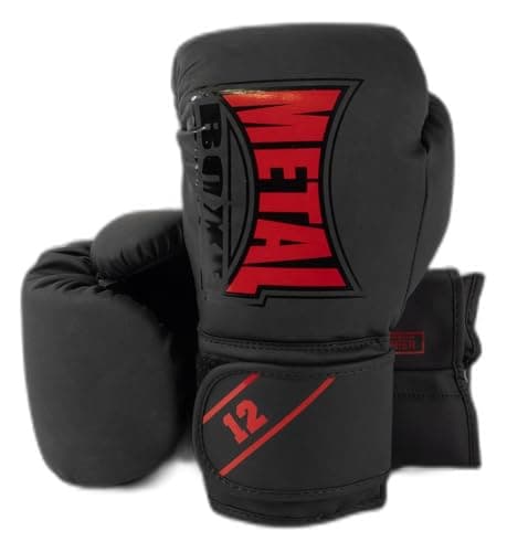 Gants de boxe métal pour débutant usage en salle de gymíchinar fouilles d'intérieur USBichaillation en direct — Noir/Rouge