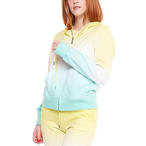 T-shirt en coton pour femme Leone 1947 Full Zip Silence Work, Vert Citron (173), Taille M