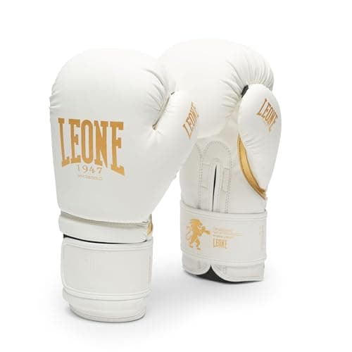 Gants de Boxe Leone Blanc Professionnels Boxeurs Titans Gn059 Combats Boxe