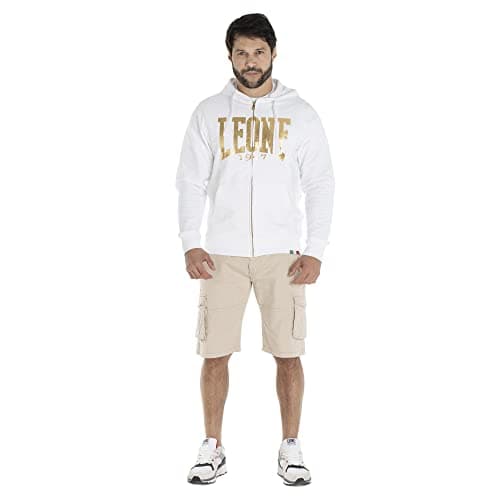 LEONE 1947 Sweat-shirt pour homme à capuche Full Zip GoldComfortable Full-Zip Hoodie for Men - LEONE 1947