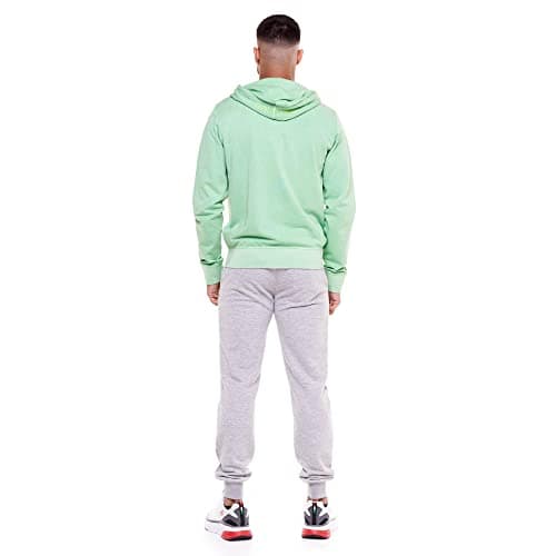 LEONE 1947 Sweat-shirt pour homme Full Zip Beach Grisé Vert (Grass Green) M