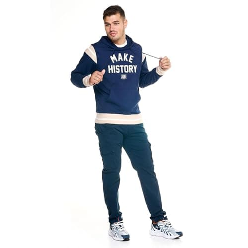 LEONE 1947 - Sweat À Capuche Bleu Marine Pour Homme, Grande Taille L