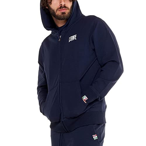 LEONE 1947 Sweat à Capuche Homme Fermeture Éclair Non Pelucheux Anti-peluche LSM3600