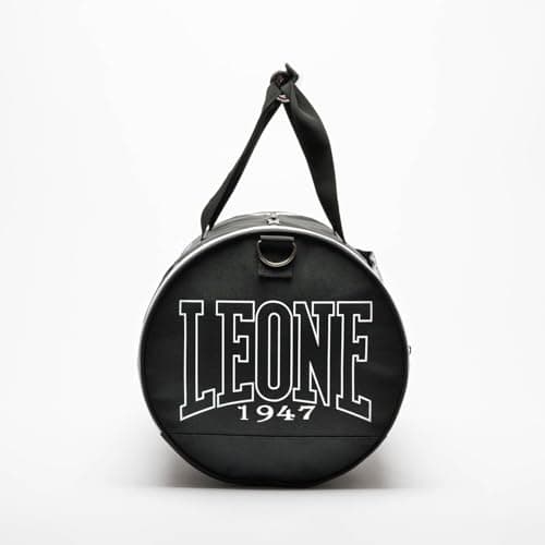 Sac de sport Leone 1947 Iconic Noir - Entraînement Gym Fitness Arts Martiaux Voyage, Noir 60x32_cm