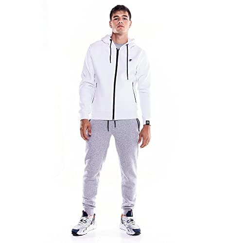 LEONE 1947 Sweat-shirt Homme Capuche Full Zip Icône Soft Basic Noir Taille Élégante Taille Adéquate Événements Jours De
