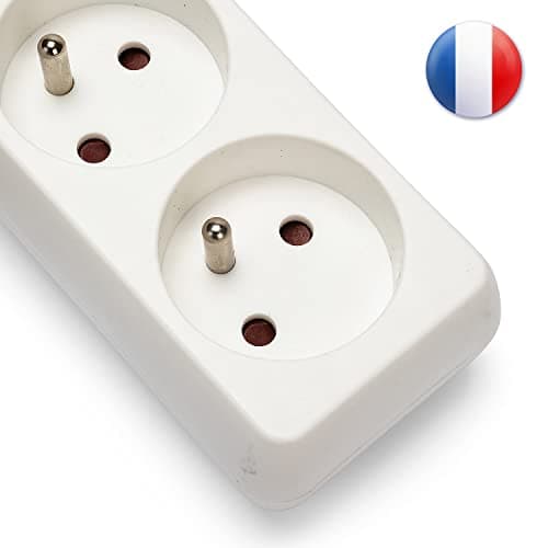 Velamp Bloc Multiprise 10/16A avec Interrupteur - 5 Prises, 3G1mm2 Câble, Électrique Sûr pour Maison Bureau, Prise Multi