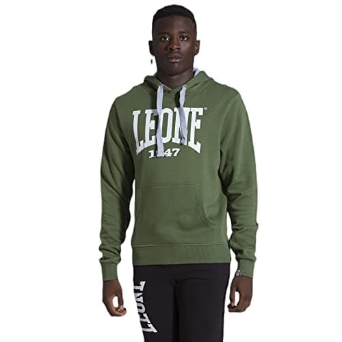 LEONE 1947 Sweat à Capuche pour Homme pour Sport et Daily Wear Fonctionnalité Élégante et Confortable L-Slim Fit 3XL — Cendre Vert (20)