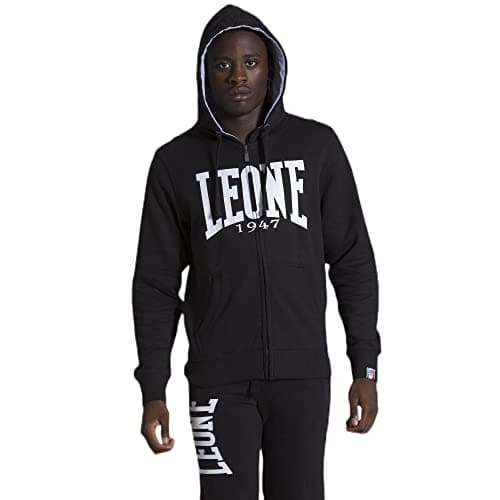 LEONE 1947 Sweat À Capuche Éclair Homme Hiver Fashionably Unique — Noir (9)
