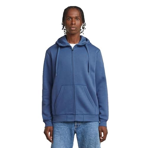 G-STAR RAW Homme Sweatshirt à Capuche Premium - Confort Élevé, Style Urbain, 100% Coton Bio — Bleu (Dutch Blue D16122-c235-g989)