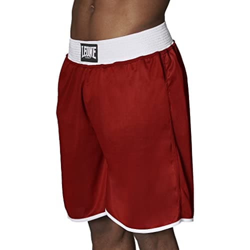 LEONE 1947 Short de Boxe Mixte - Pantalon de Combat Respirant pour Entraînement Sparring (Coton Élasthanne 300g/m²)