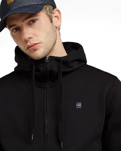 G-STAR RAW Homme Sweatshirt à Capuche Premium - Confort Élevé, Style Urbain, 100% Coton Bio