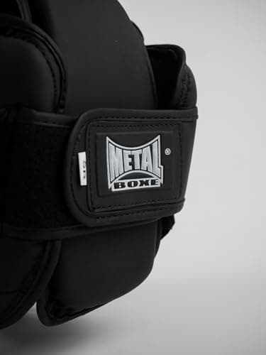 Casque de Boxe Compétition Noir Élégant pour Senior | Anti-impact | CE F2 – METAL BOXE