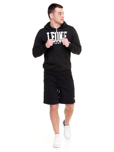 LEONE 1947 Sweatshirt Homme À Capuche avec Logo Grande Taille - Tissu Élégant & Confortable pour Hommes (Taille M/L/XL)