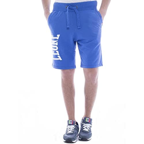 LEONE 1947 - Pantalon court Homme - Taille élastique - Tissu respirant - Parfait pour l'été - Marque italienne - 34/36/3 — Bleu Royal (11)