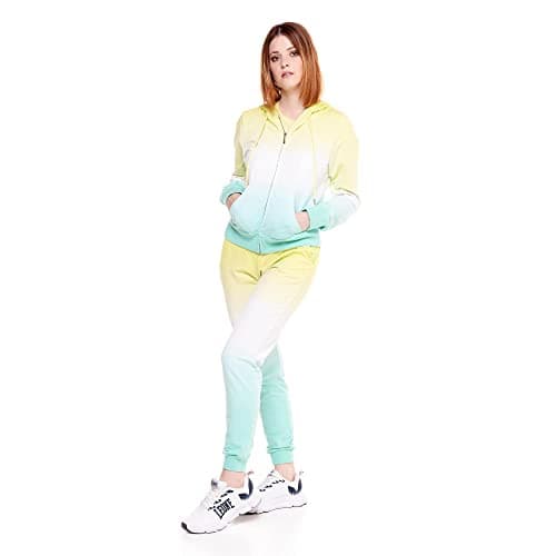 T-shirt en coton pour femme Leone 1947 Full Zip Silence Work, Vert Citron (173), Taille M