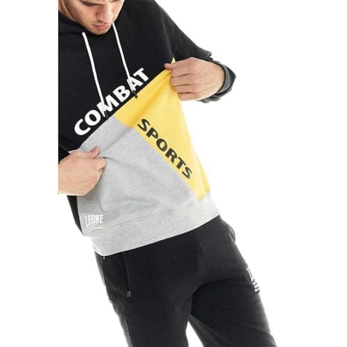 LEONE 1947 Sweat-shirt pour homme Color Block Active Oversized pour Homme Sport